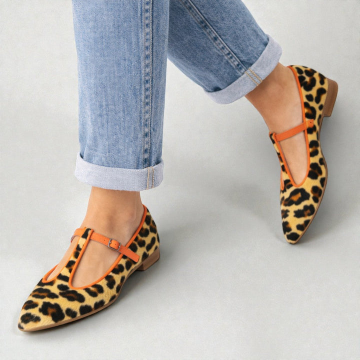 Lulu | BALERINA T-STRAP LEOPARDADA
