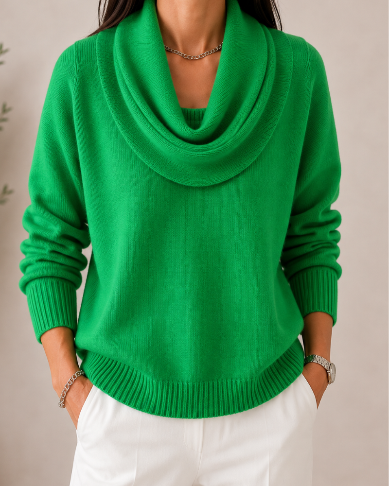 Caralina™ | Suéter Elegante com Gola Cowl