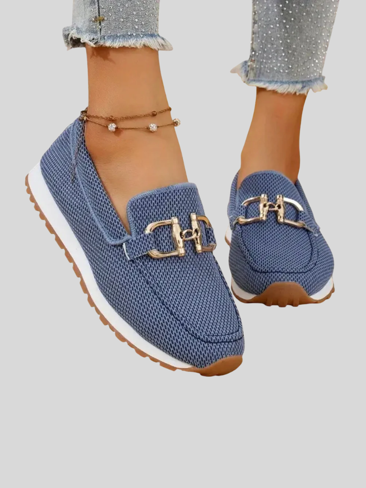 Mocassim de Couro Real com Detalhe de Ferradura