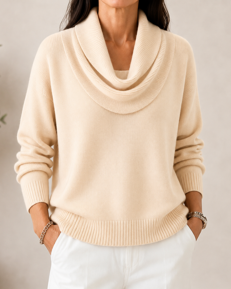 Caralina™ | Suéter Elegante com Gola Cowl