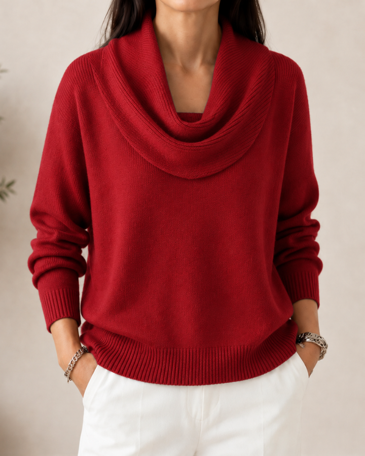 Caralina™ | Suéter Elegante com Gola Cowl