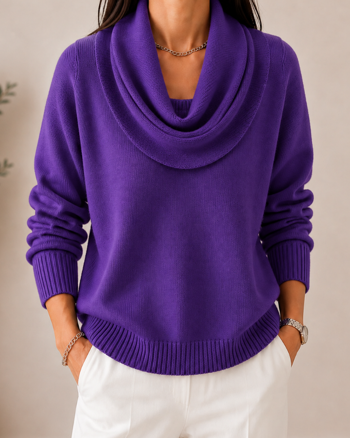Caralina™ | Suéter Elegante com Gola Cowl