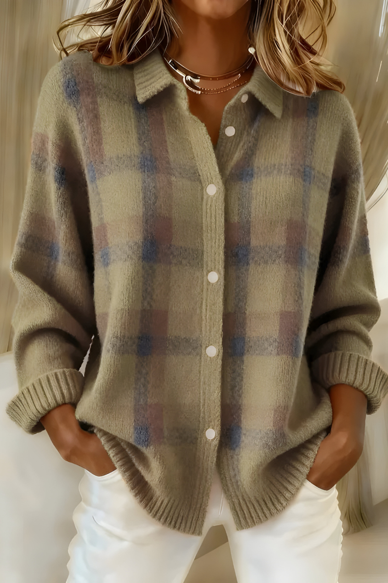 ANNA | CARDIGAN DE MALHA XADREZ