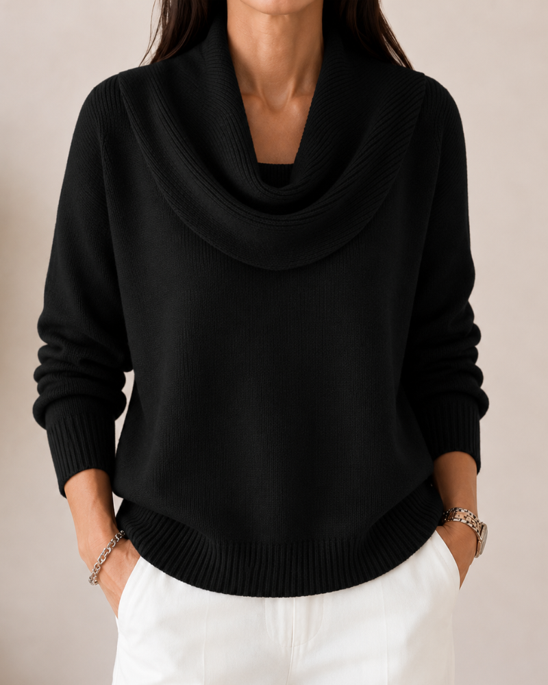 Caralina™ | Suéter Elegante com Gola Cowl
