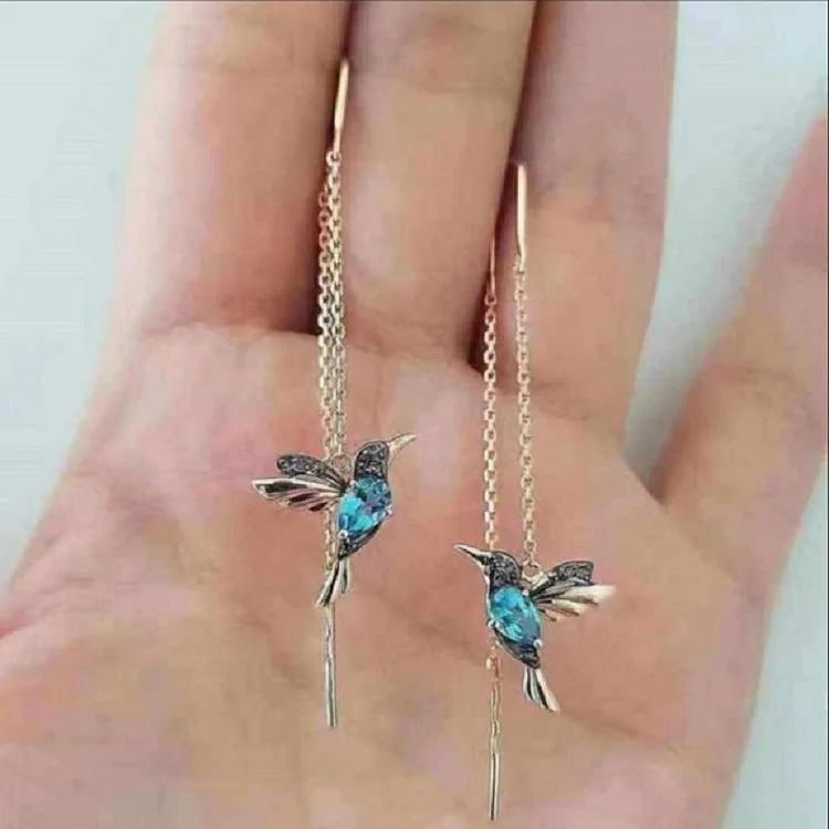 Brincos de pássaro de zircônia mista