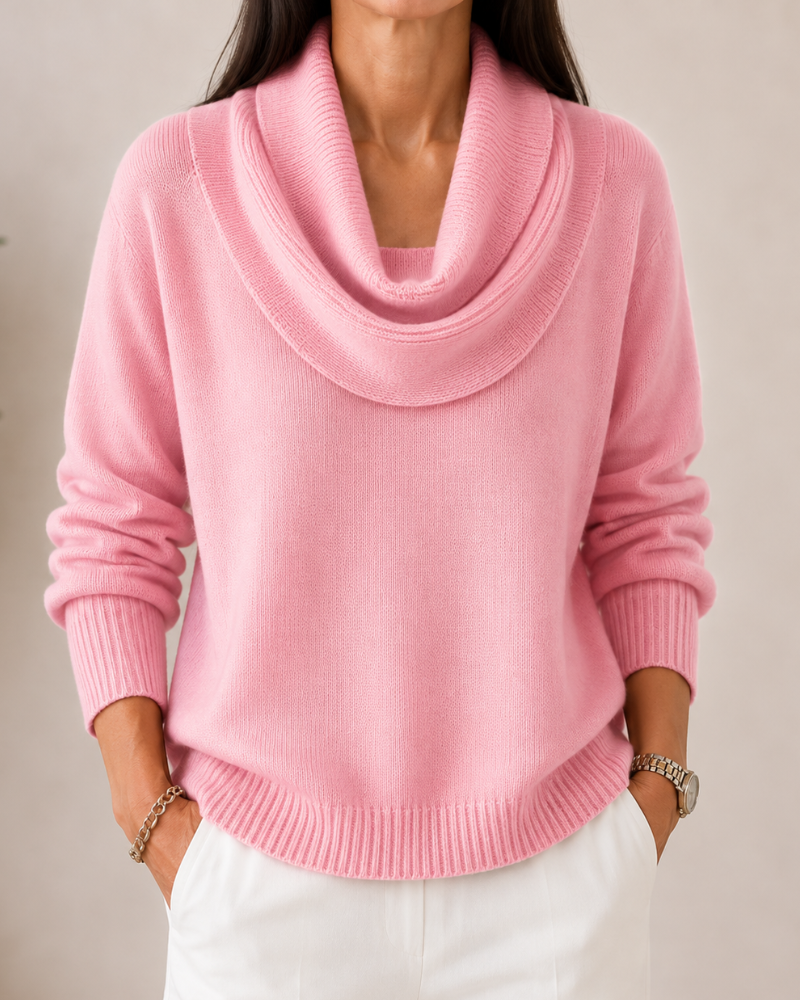 Caralina™ | Suéter Elegante com Gola Cowl