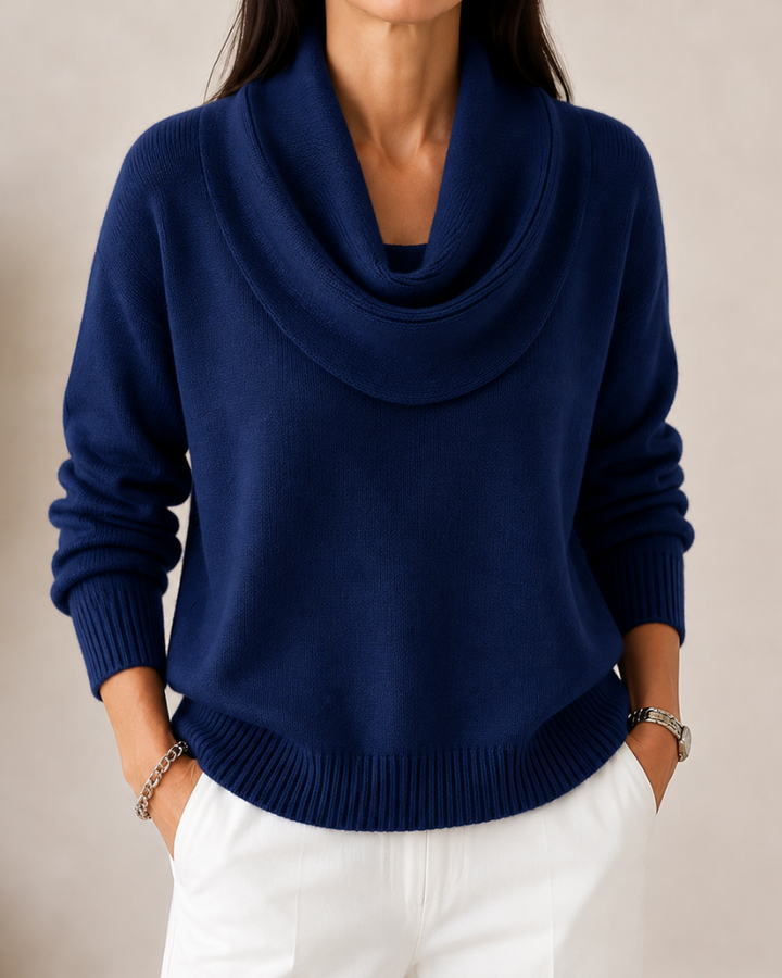 Caralina™ | Suéter Elegante com Gola Cowl