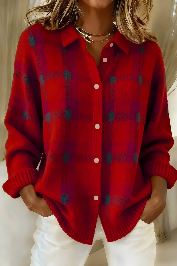 ANNA | CARDIGAN DE MALHA XADREZ