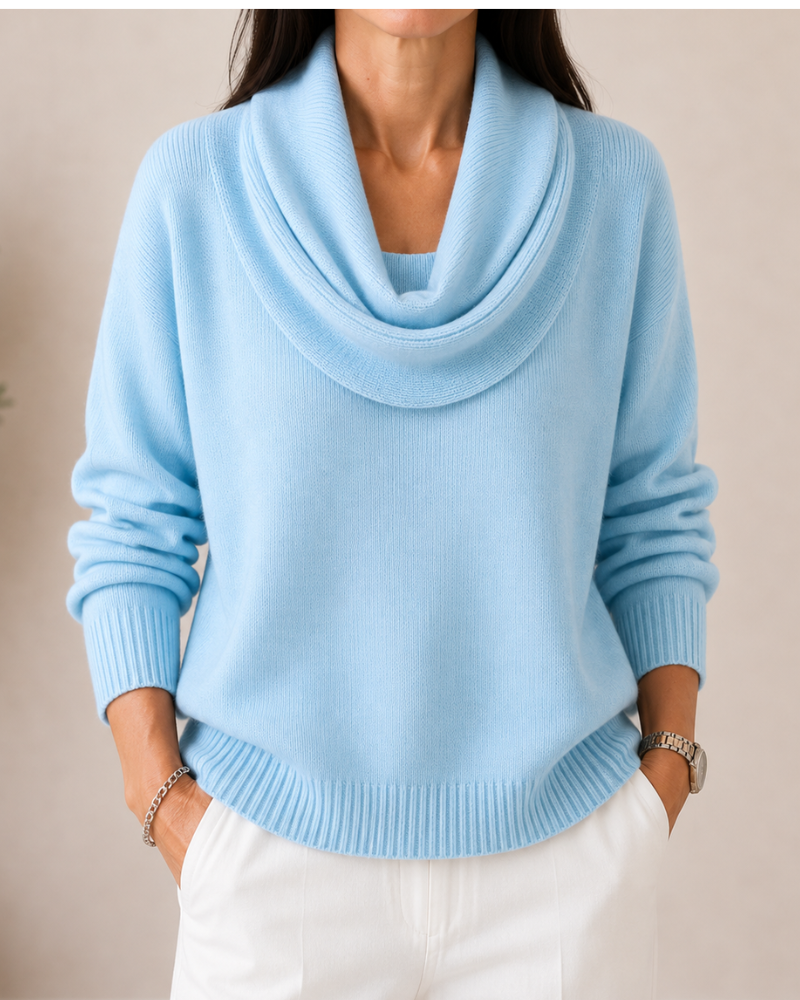 Caralina™ | Suéter Elegante com Gola Cowl