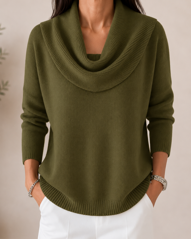 Caralina™ | Suéter Elegante com Gola Cowl