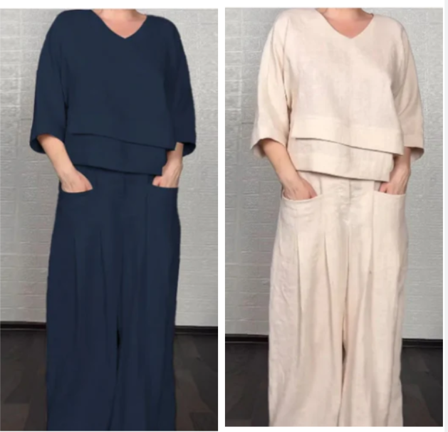 Noa | Conjunto Minimalista Solto de Duas Peças