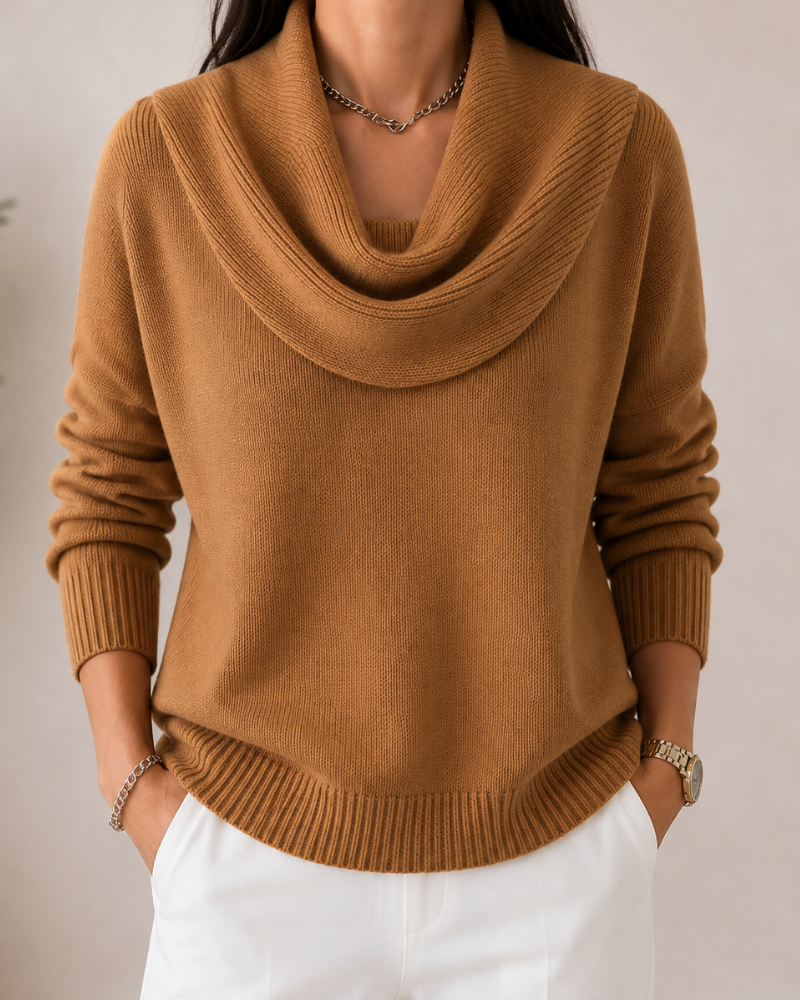 Caralina™ | Suéter Elegante com Gola Cowl