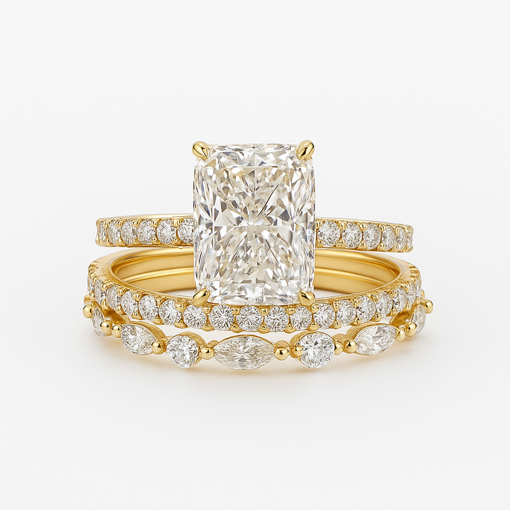 Conjunto de Anel de Casamento Jaily 3PC