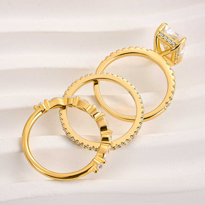 Conjunto de Anel de Casamento Jaily 3PC