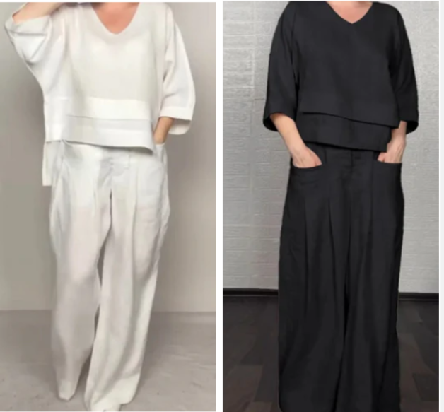 Noa | Conjunto Minimalista Solto de Duas Peças