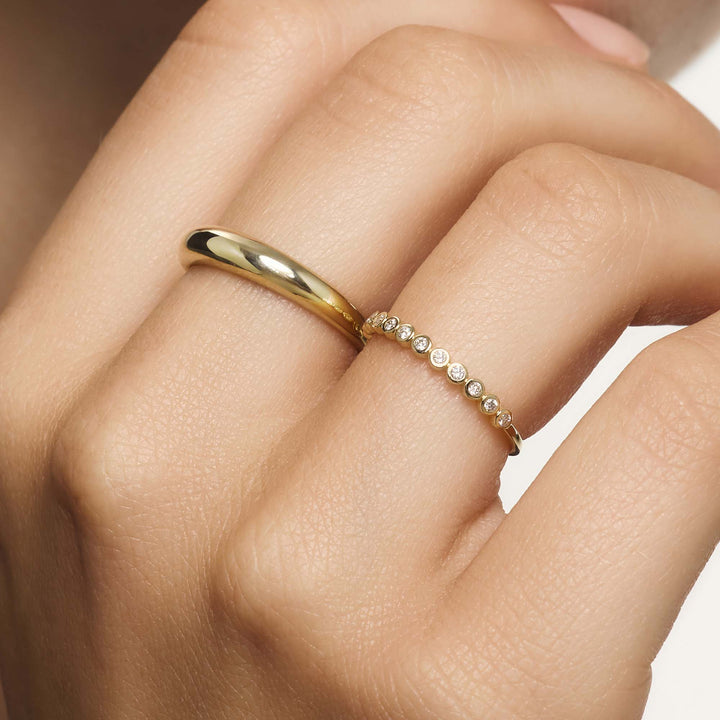 Anel de bolha de diamante | Dourado