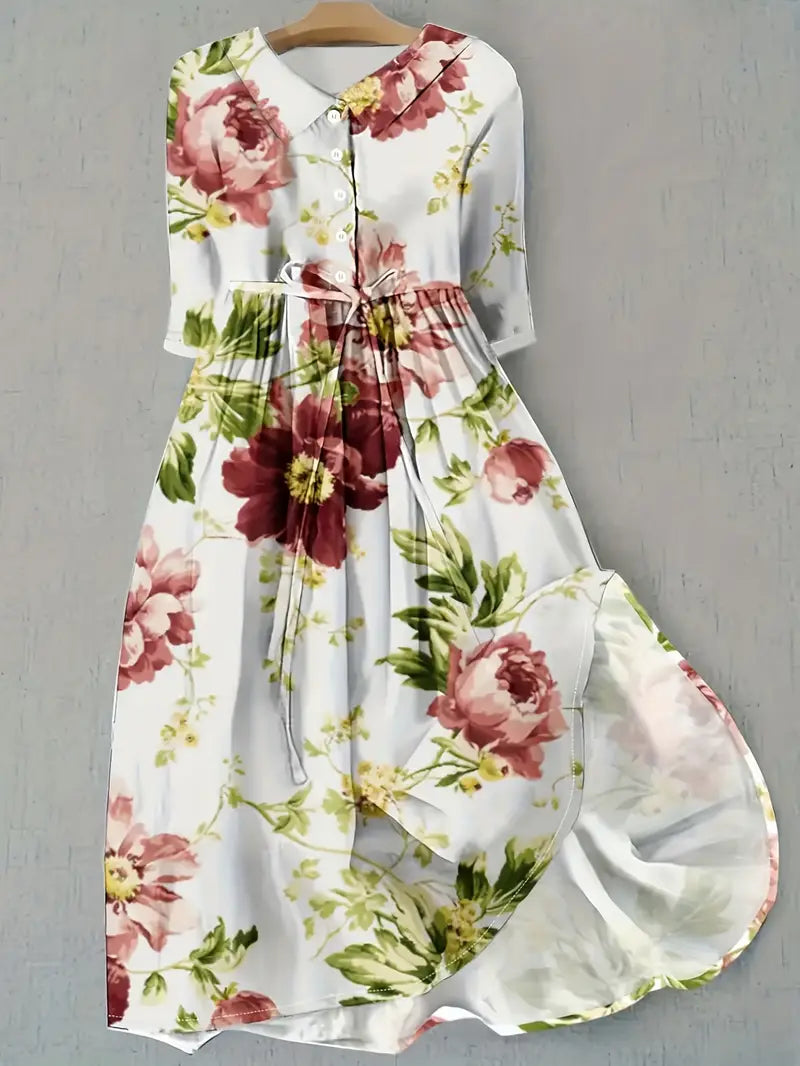 Margot | Vestido floral elegante com efeito marcante