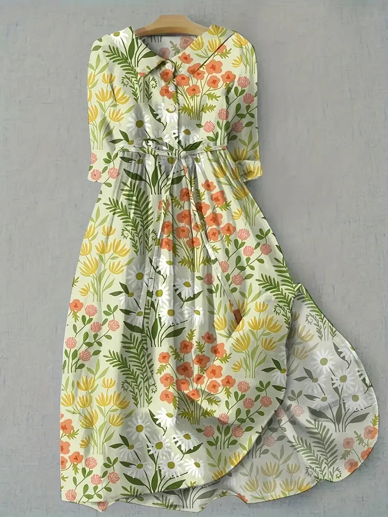 Florine | Vestido Floral Fresco de Primavera