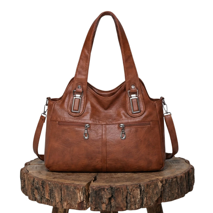 Bolsa de Ombro Dual-Zip da Flavia