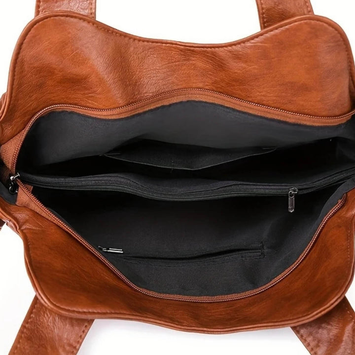 Bolsa de Ombro Dual-Zip da Flavia