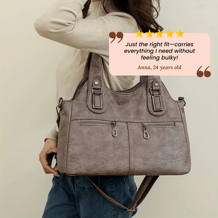 Bolsa de Ombro Dual-Zip da Flavia