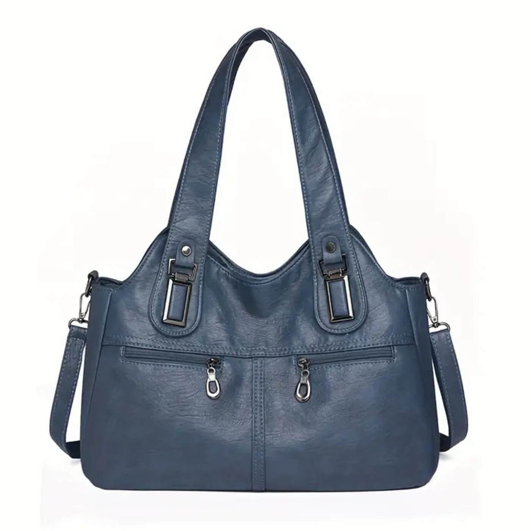 Bolsa de Ombro Dual-Zip da Flavia