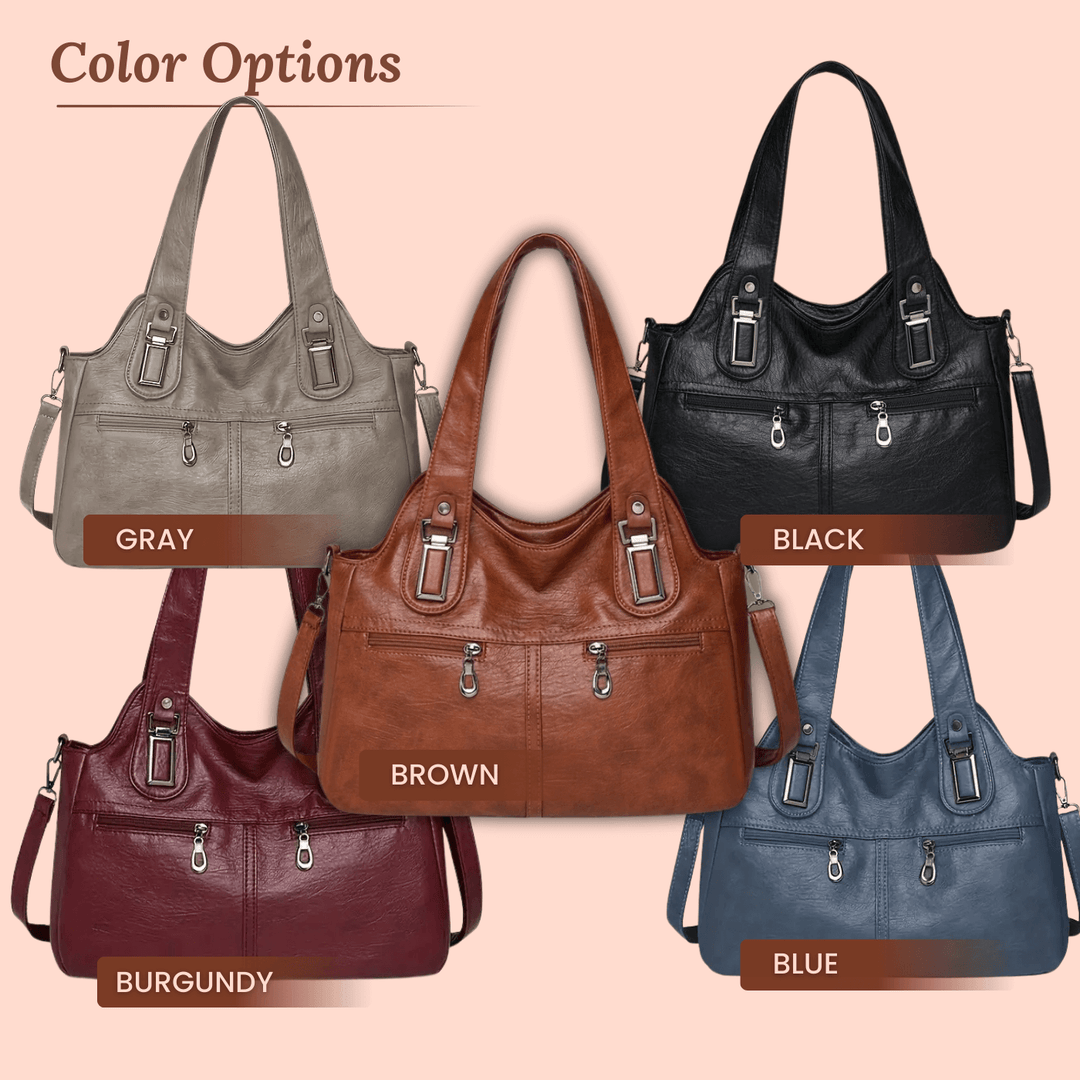 Bolsa de Ombro Dual-Zip da Flavia