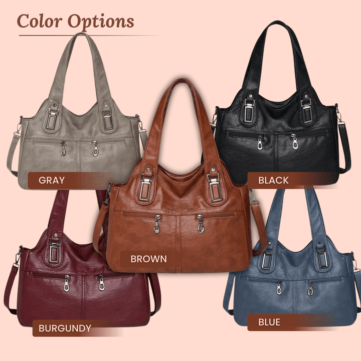 Bolsa de Ombro Dual-Zip da Flavia