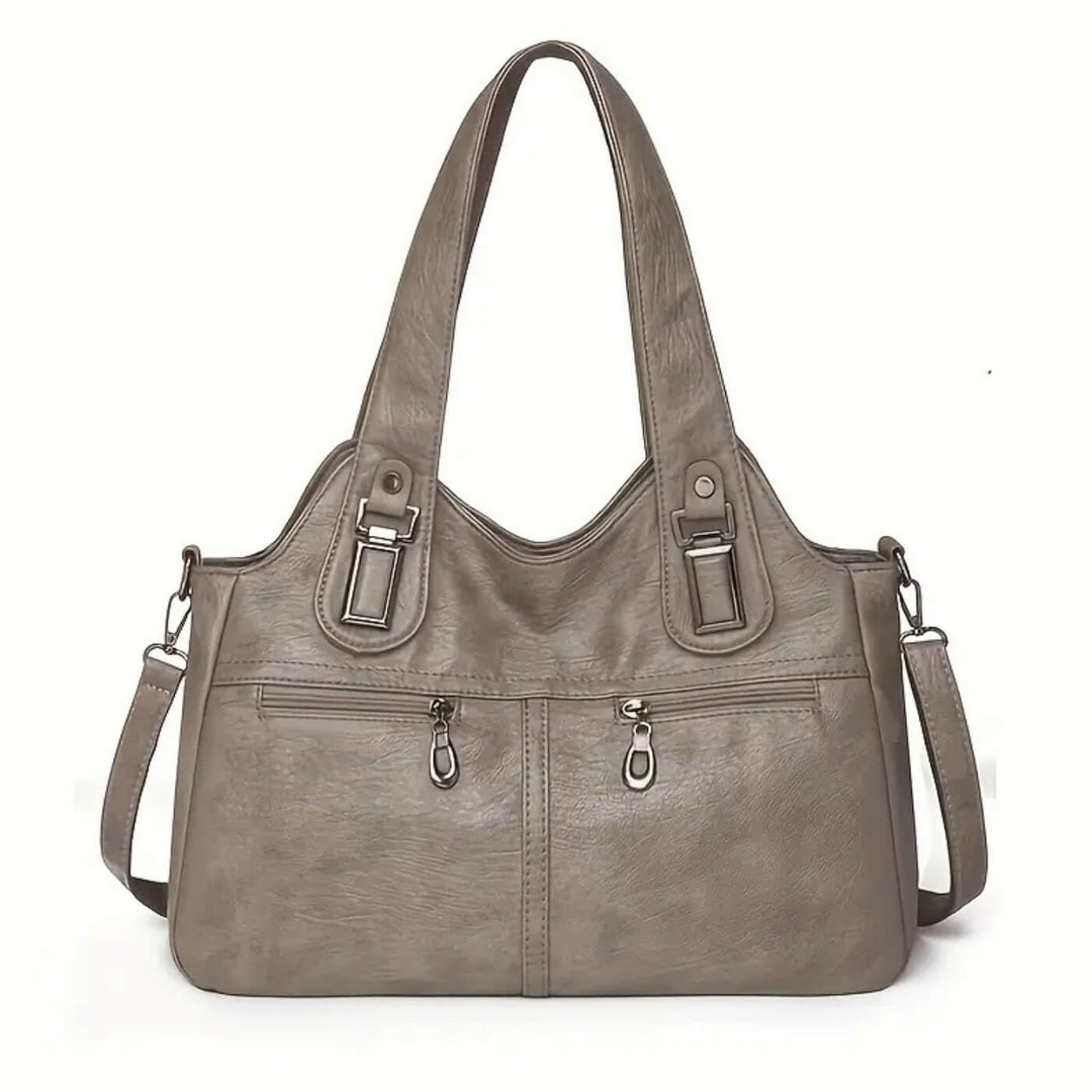 Bolsa de Ombro Dual-Zip da Flavia