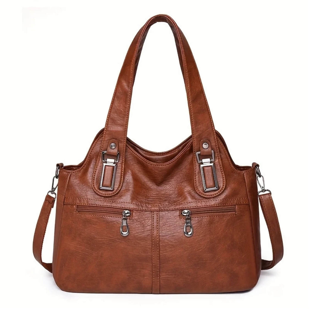 Bolsa de Ombro Dual-Zip da Flavia