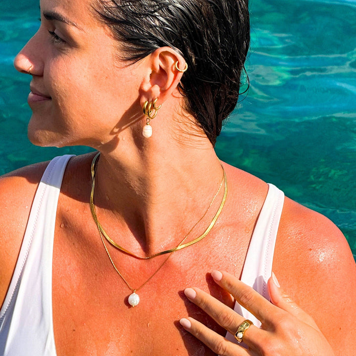 COLAR "MEDITERRÂNEO" EM CAMADAS COM PONTAS DE PEIXE