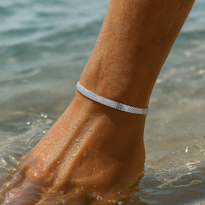 "BRACELETE EM ESPINHA DE PEIXE" SANTORINI