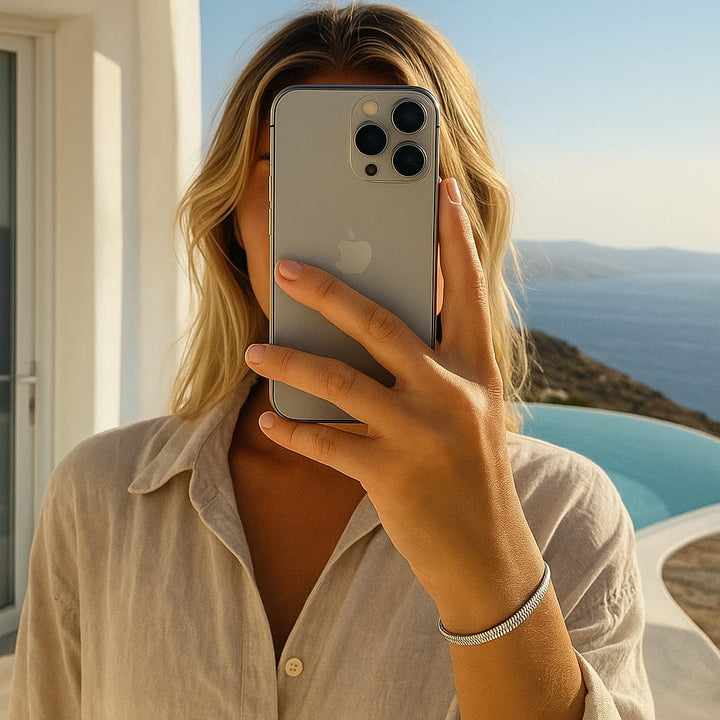 "BRACELETE EM ESPINHA DE PEIXE" SANTORINI