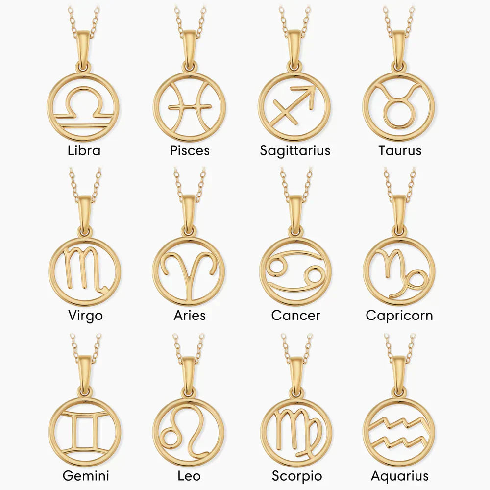 Colar Signos do Zodíaco | Dourado