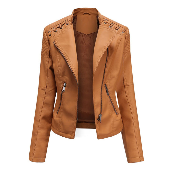 Marguerite™ | Jaqueta Moto Matelassê Assimétrica Feminina