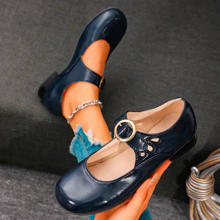 Avery™ - Sapatos Retro Elegantes com Ponta Redonda
