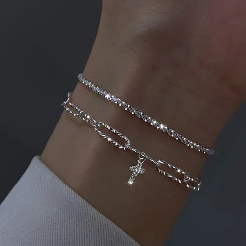 Conjunto Bracciali Croce | Madreperla