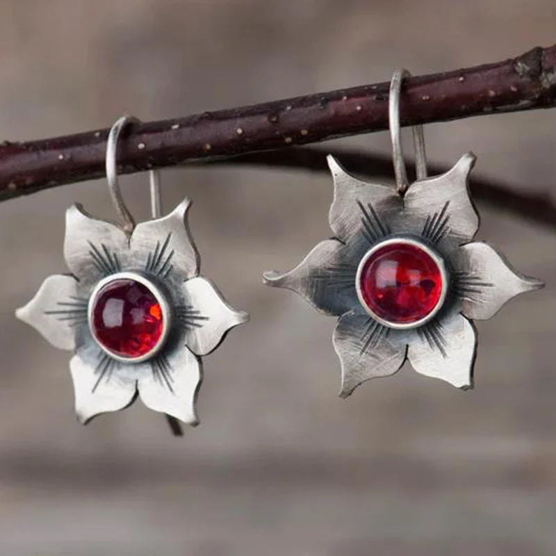 Brincos Vintage em Forma de Flores