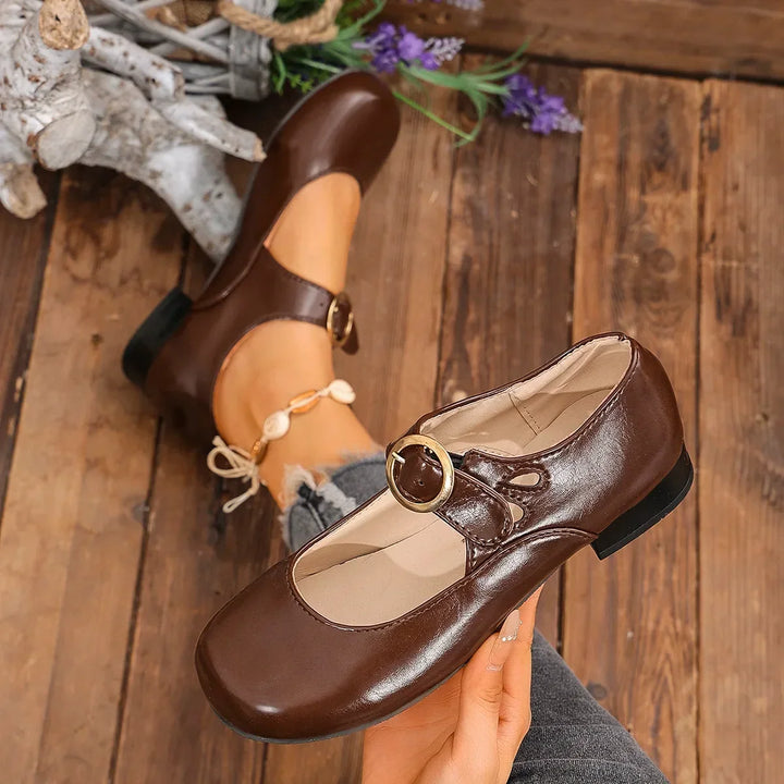 Avery™ - Sapatos Retro Elegantes com Ponta Redonda