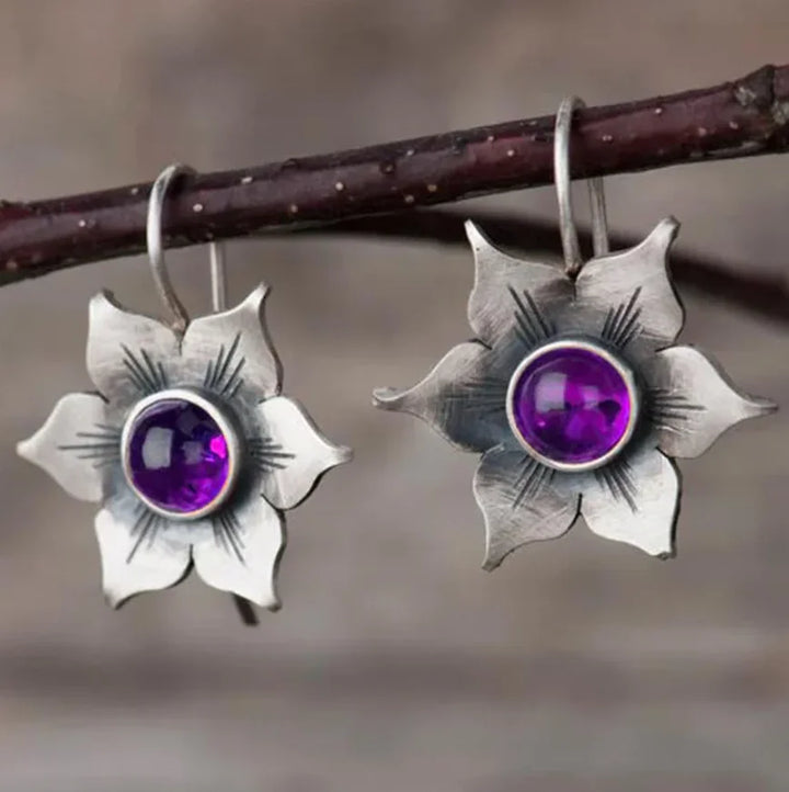 Brincos Vintage em Forma de Flores