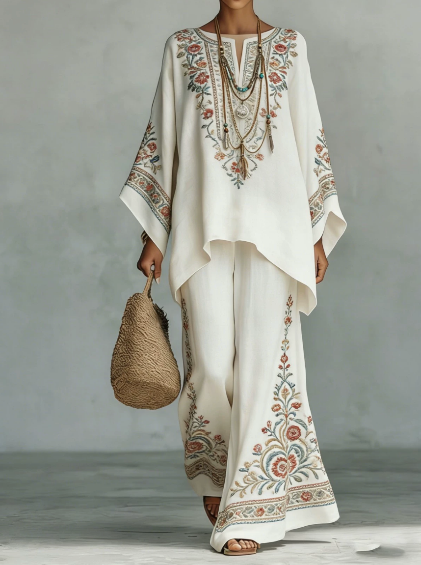 Celine | Conjunto de Linho Elegante em Dois Peças