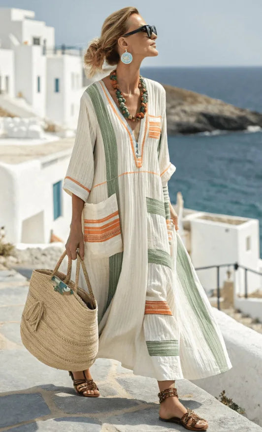 Kathleen | Vestido Maxi Verão Elegante e Solto