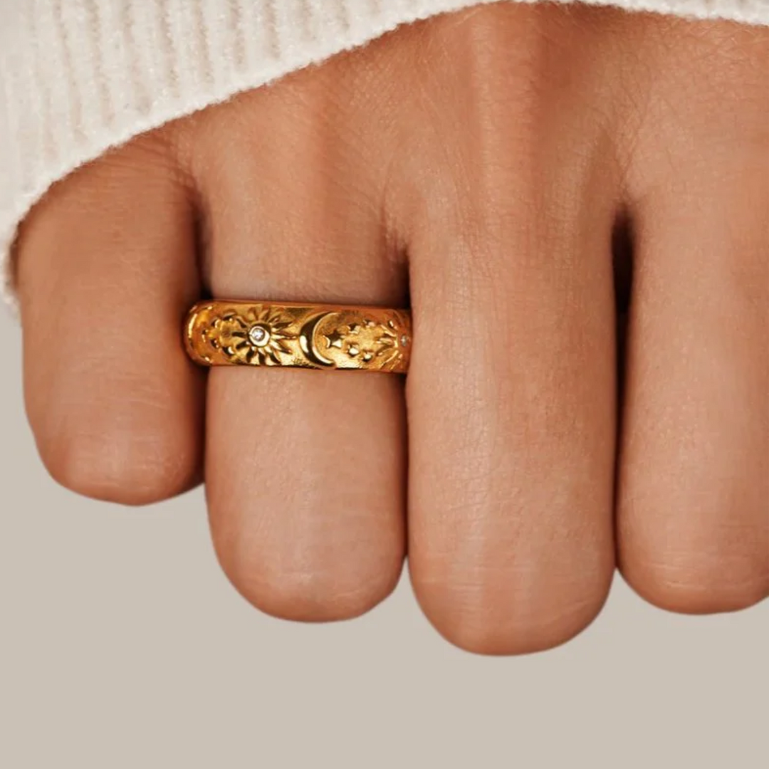 Anel Dourado Celestial