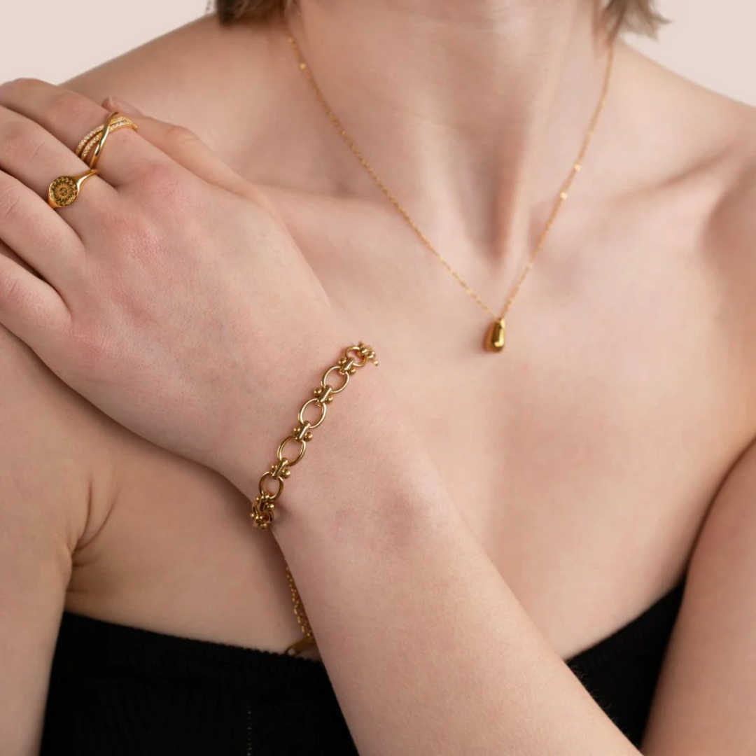 Pulseira de Corrente Dourada