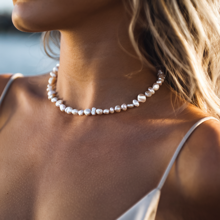 Colar Choker de Pérola de Água Doce