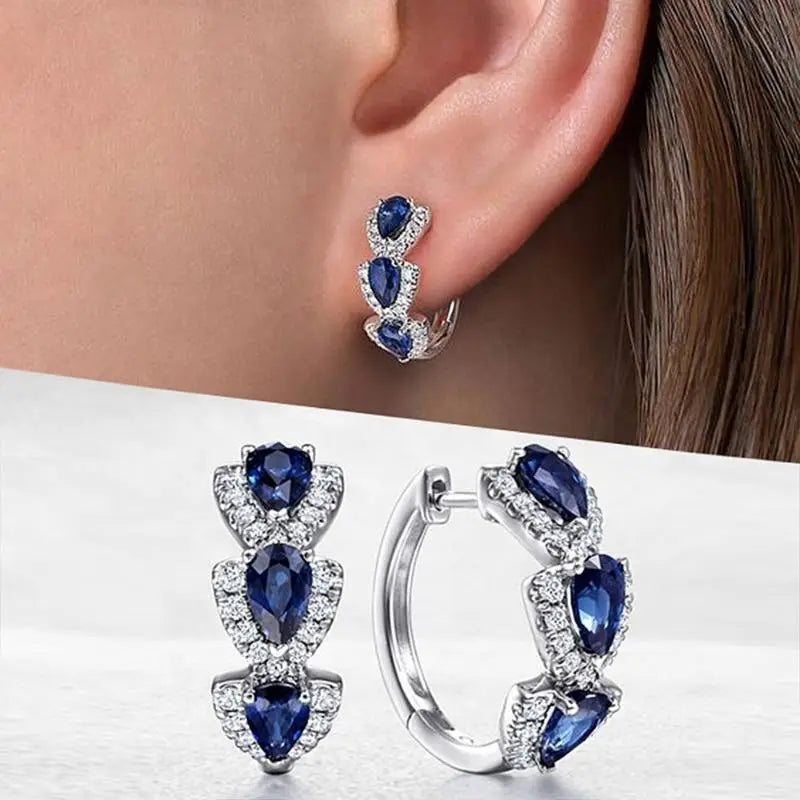 Brincos Royal Sapphire Crest