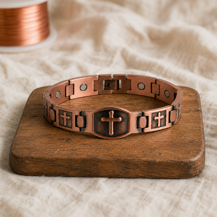 Pulseira de Cobre Cruzada
