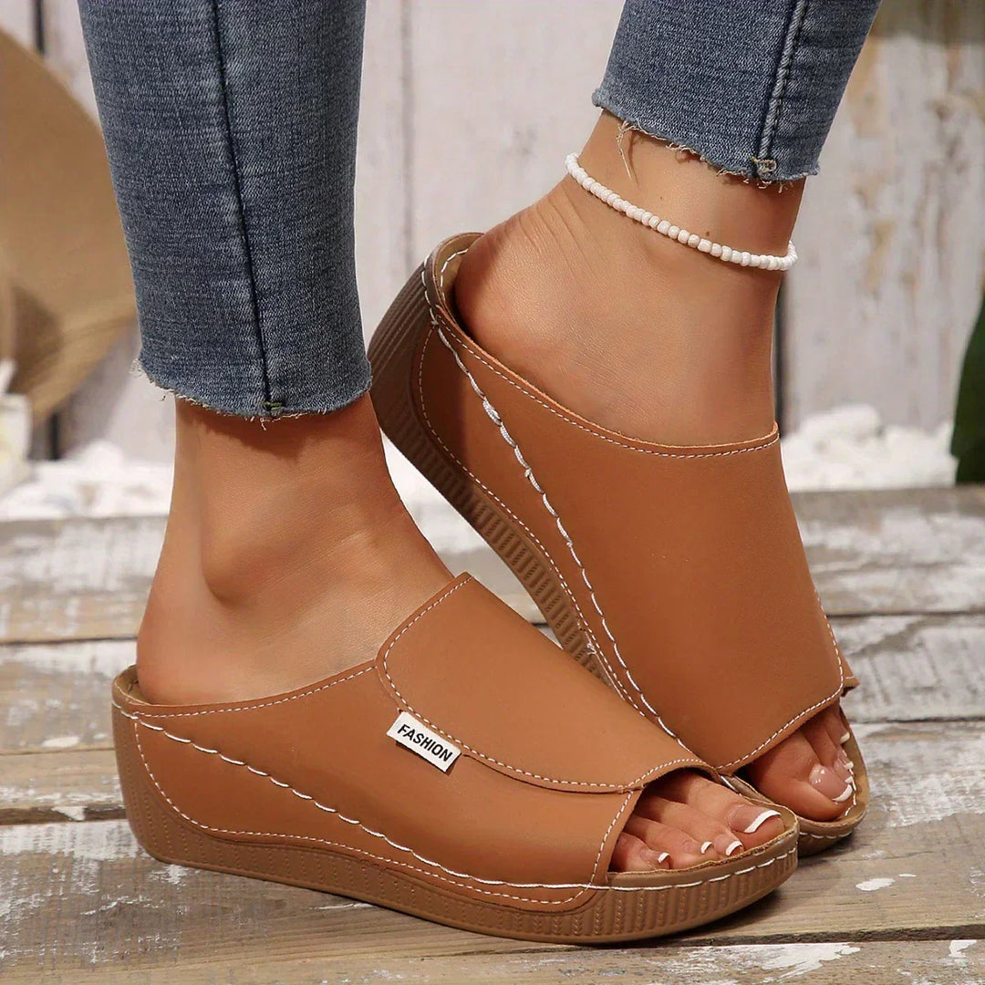Ella™ - Sandálias Casuais com Plataforma e Salto Médio