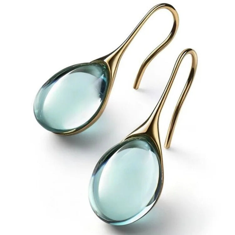Brincos de cristal em ouro e prata