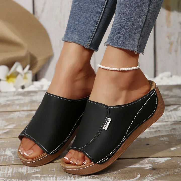 Ella™ - Sandálias Casuais com Plataforma e Salto Médio